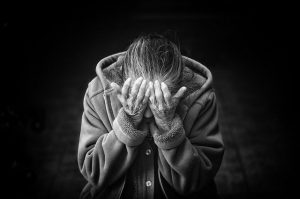 woman in grief, woman crying